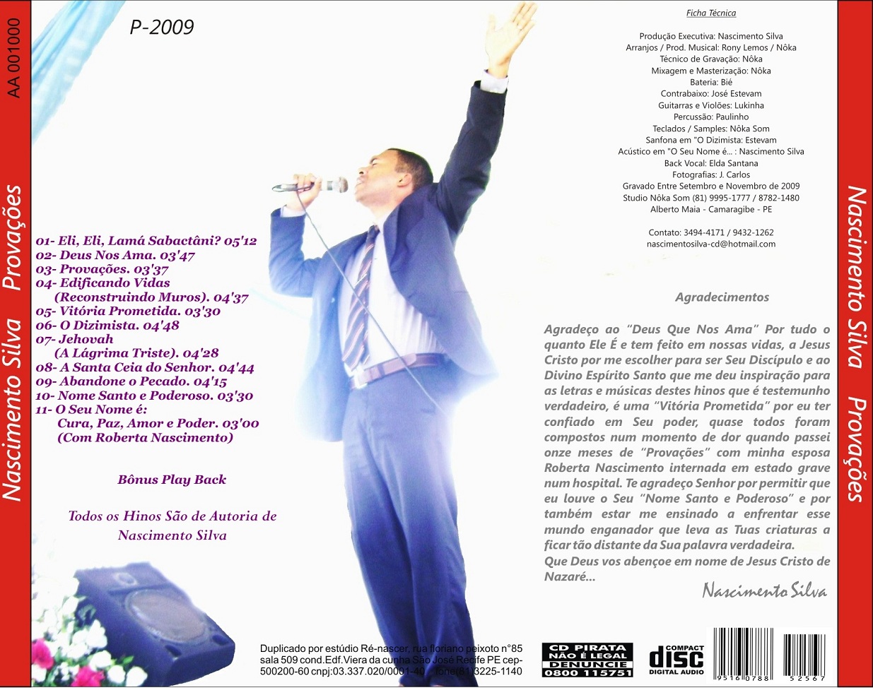 Contra-capa do Cd Edição Limitada (P) 2011